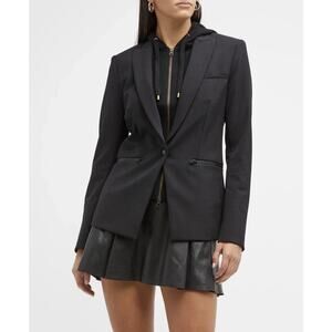 NEW Veronica Beard Bi-Stretch Scuba Jacket in Black - size 6 #SJ1502